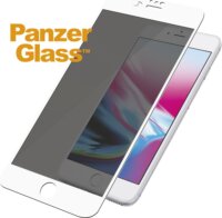PanzerGlass™ Apple iPhone 6/6s/7/8 Tokbarát Edzett üveg kijelzővédő, betekintésgátló szűrővel, kamera borítóval, fehér kerettel