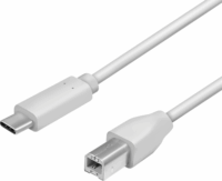 LOGILINK USB-C apa - USB-B apa Nyomtató kábel 1m - Szürke