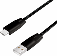 LOGILINK USB apa - USB-C apa Adat- és töltőkábel 1m - Fekete