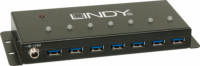 Lindy 43128 USB 3.0 HUB (7 port) - Fekete
