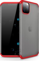 GKK Matte 360 Full Protection 3in1 Apple iPhone 11 Pro Hátlap Tok - Piros/matt átlátszó
