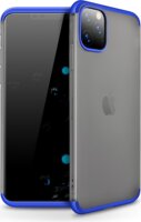 GKK Matte 360 Full Protection 3in1 Apple iPhone 11 Pro Hátlap Tok - Kék/matt átlátszó