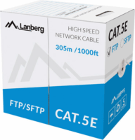 Lanberg S/FTP CAT5e LAN kábel 305m Szürke