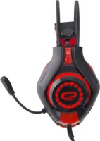 Esperanza Deathstrike Gaming Headset - Fekete / Piros
