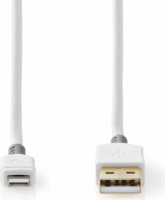 Nedis Lightning apa - USB-A apa Szinkronizáló- és töltőkábel 1m - Fehér