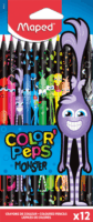 Maped Color'Peps Monster Háromszögletű Színes ceruza készlet - 12 különböző szín