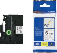 Brother TZEFX211 P-Touch Feliratozógép szalag 6 mm fehér alapon fekete, flexibilis