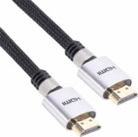 VCOM Nagy sebességű HDMI 1.4 apa - apa kábel 10m Fekete-Ezüst