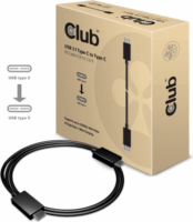 Club3D USB 3.1 Type C M - USB 3.1 Type C M Adatkábel 0,8m - Fekete