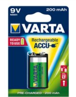 Varta Power Accu R2U Újratölthető 9V-os elem 200mAh (1db/csomag)