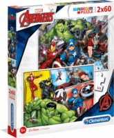 Clementoni Marvel Bosszúállók Supercolor - 2 az 1-ben puzzle 2x60 darabos