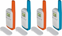 Motorola T42 Quad Walkie Talkie - Fehér / Kék / Narancssárga