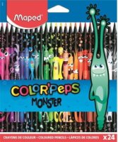 Maped Color Peps Monster Háromszögletű színes ceruza készlet (24 db/csomag)