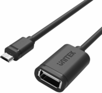 Unitek Micro-USB-B apa - USB-A apa OTG kábel 0.2m - Fekete