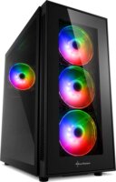 Sharkoon TG5 PRO RGB Számítógépház - Fekete