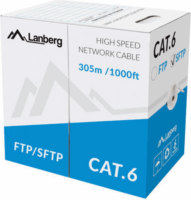 Lanberg SFTP CAT6 LAN kábel 305m Szürke