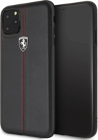 Ferrari GEN Apple iPhone 11 Pro Max Bőrtok - Függőlegesen csíkozott fekete