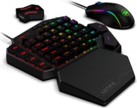 Redragon K585 (Blue Switch) Egykezes Mechanikus Gaming Billentyűzet - Fekete + Egér