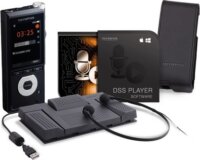 Olympus DS-2600+AS-2400 Diktafon és Átjátszó Készlet - Fekete