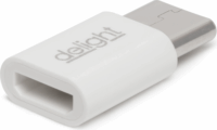 Delight 55448C USB-C - MicroUSB Adapter Fehér