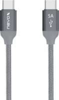 Nevox USB-C apa - USB-C apa Adat- és töltőkábel 1m - Ezüst