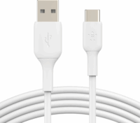 Belkin BOOST↑CHARGE™ USB-C apa - USB-A apa Adat- és töltőkábel 2m - Fehér