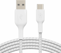 Belkin BOOST↑CHARGE™ USB-C apa - USB-A apa Adat- és töltőkábel 2m - Fehér