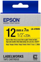 Epson LK-4YBVN Vinyl szalag 12mm / 7m - Sárga alapon fekete