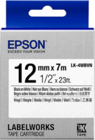 Epson LK-4WBVN Vinyl szalag 12mm / 7m - Fehér alapon fekete