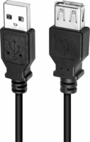 Logilink USB 2.0 Árnyékolt hosszabbító kábel 2m - Fekete