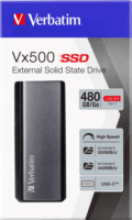 Verbatim 480GB Vx500 USB 3.1 Külső SSD - Szürke