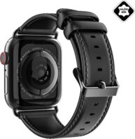 Dux Ducis Apple Watch S1/2/3/4/5 Bőr pótszíj 38/40mm - Fekete