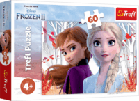 Trefl Jégvarázs 2: Anna és Elza varázslatos kalandja - 60 darabos puzzle