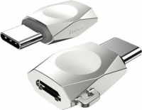 HOCO MicroUSB - USB-C adapter - Ezüst