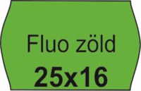 Fluo 25 x 16 mm Árazószalag - Zöld (10 tekercs)