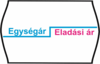 Egységár/Eladási ár feliratos 25x16 mm Árazószalag (900 címke / tekercs - 10 tekercs / csomag)