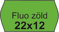 Fluo 22 x 12 mm Árazószalag - Zöld (10 tekercs)