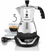 Bialetti Moka Easy Timer 3TZ Kotyogós Kávéfőző - Ezüst/Fekete