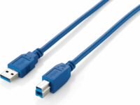 Equip USB-A apa - USB-B apa Adat- és töltőkábel 1m - Kék