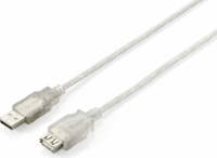Equip USB 2.0 Hosszabbító kábel 1.8m - Ezüst