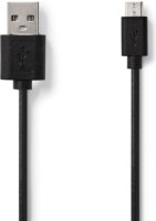 Nedis USB 2.0-A apa - MicroUSB-B apa Adat és töltő kábel 0.5m - Fekete