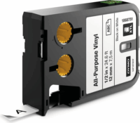 DYMO 1868751 XTL Vinyl Feliratozógép szalag 12 mm / 7 m - Fehér alapon fekete