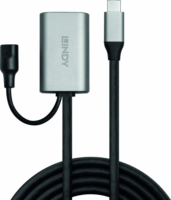 Lindy USB-C Hosszabbító kábel 5m - Fekete/Ezüst