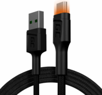 Green Cell USB-A apa - MicroUSB apa Adat- és töltőkábel 1.2m - Fekete