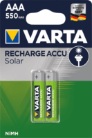 Varta Solar NiMH 550mAh Újratölthető AAA Ceruzaelem (2db/csomag)