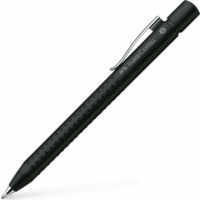 Faber-Castell Grip 2011 nyomógombos metál fekete golyóstoll - 0,5mm / Kék