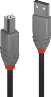 Lindy Anthra Line USB2.0-A apa - USB-B apa Adat- és töltőkábel 3m - Fekete
