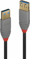 Lindy Anthra Line Premium USB 3.0 hosszabbító kábel 3m - Fekete/Ezüst