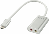 Lindy USB-C apa - 2x 3.5mm jack anya adapter