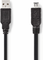 Nedis USB-A apa - Hirose Mini 4 tűs apa Összekötő kábel 2m - Fekete